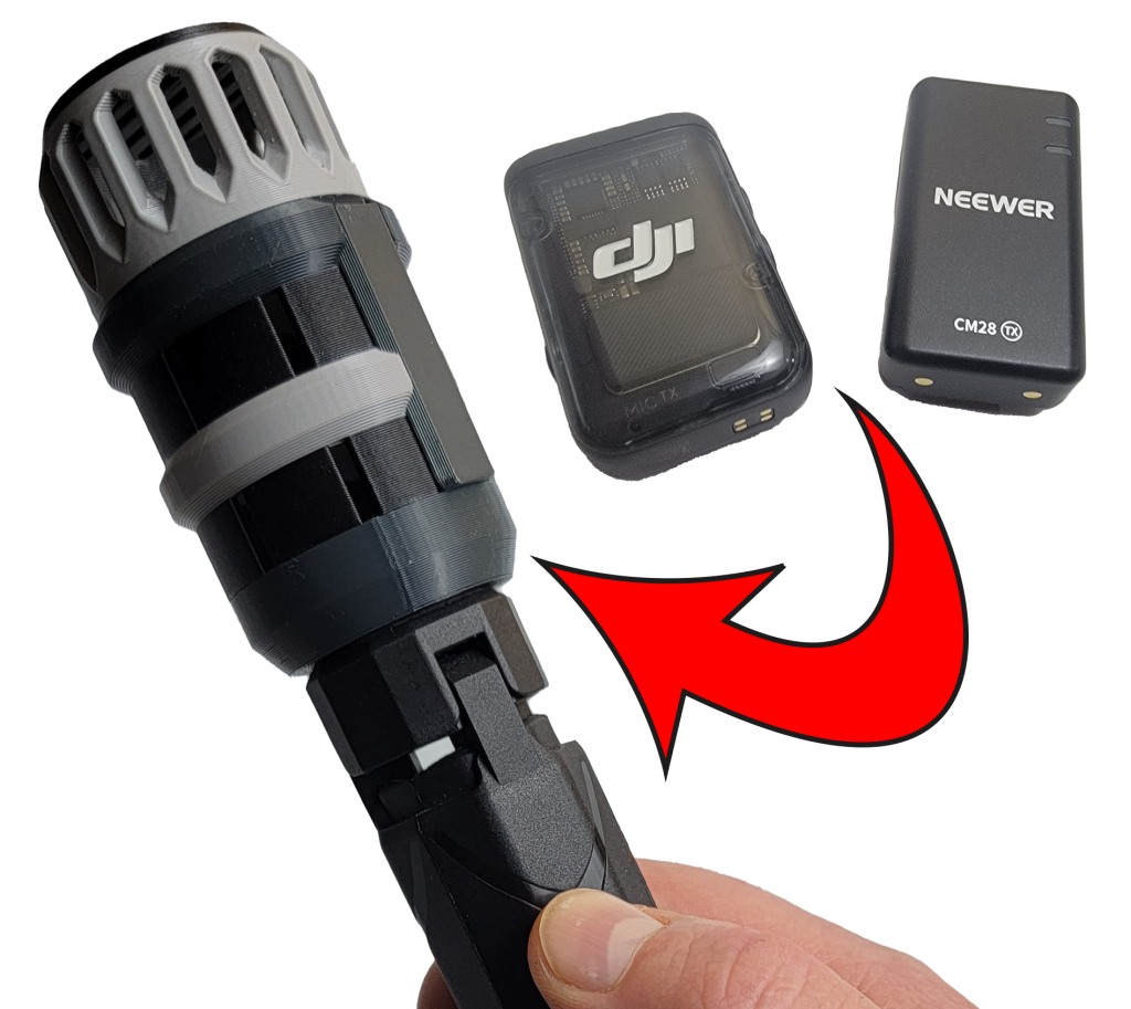 DJI Mic 2 Wireless Microphone Pod System - Interview Handle DJI Mic 2 Wireless Microphone Pod System - Interview Handle